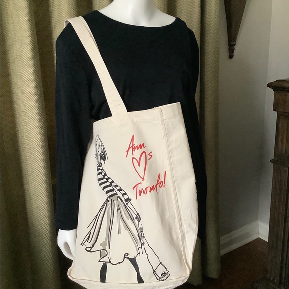 Ann Taylor Canvas Tote Bag “Ann 💗s Toronto” EUC - Picture 7 of 7